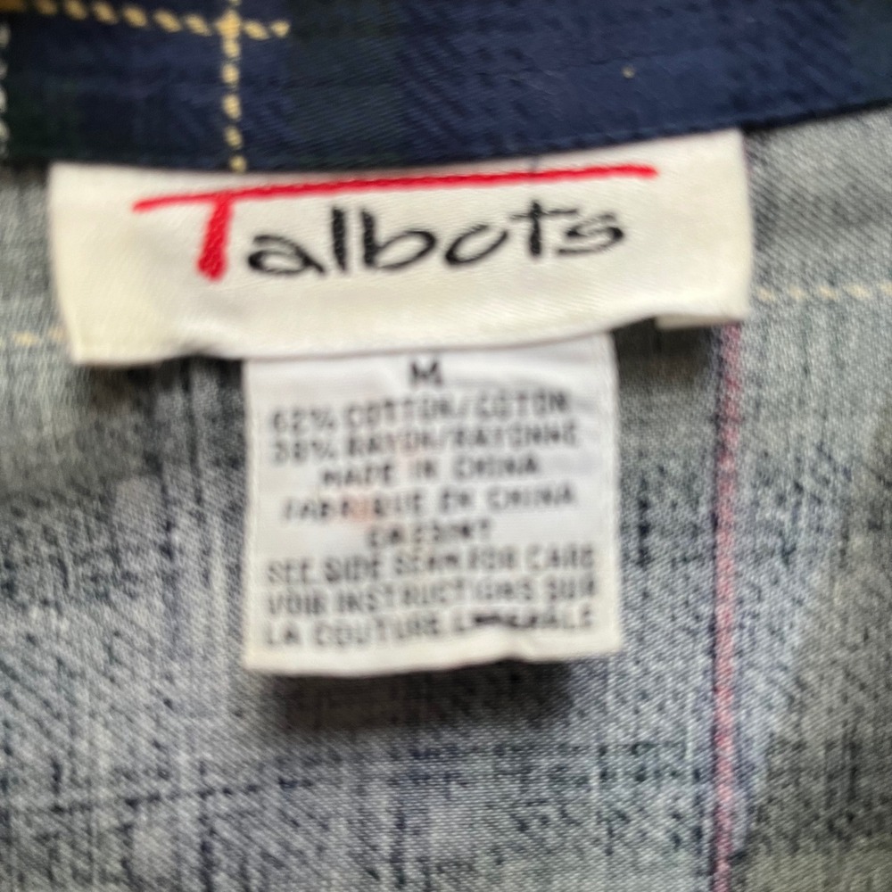 Talbots Plaid Patchwork Button Down Long Sleeve S… - image 4